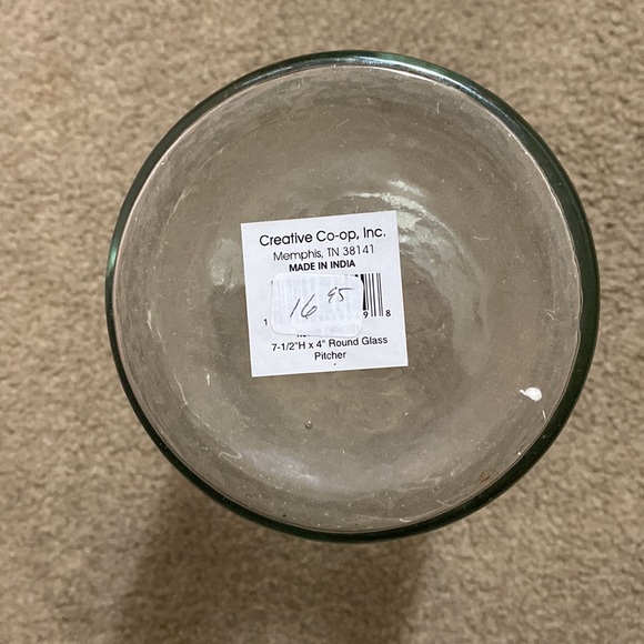 Creative CoOp Round Glass Pitcher - Picture 3 of 4